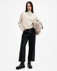 AllSaints - Ines Recycled Cashmere Wool Blend Jumper,, Ivory - Lyst