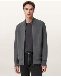 AllSaints - Statten Ramskull Zip Up Jacket - Lyst