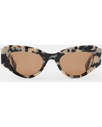 AllSaints - Calypso Bevelled Cat Eye Sunglasses - Lyst