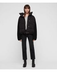 AllSaints Ines Knit Puffer Coat - Black