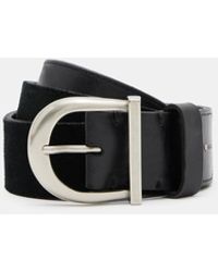 AllSaints - Briony Mixed Suede Western Belt - Lyst