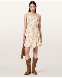 AllSaints - Viscose Claire Floral Mini Dress, /Us 2 - Lyst