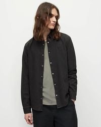 AllSaints - Gleason Denim Shirt - Lyst