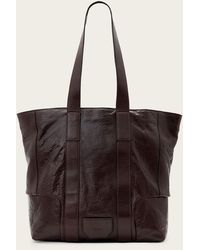 AllSaints - Ares Grain Leather Open Tote Bag - Lyst