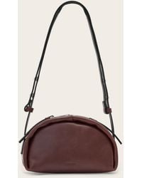 AllSaints - Rosalie Arc Leather Crossbody Bag - Lyst