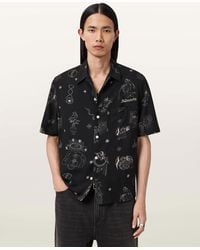 AllSaints - Terra Linen Blend Oversized Shirt - Lyst