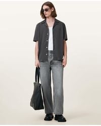 AllSaints - Hudson Relaxed Fit Ramskull Shirt - Lyst