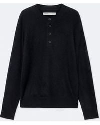 AllSaints - Wulf Merino Wool Henley Sweater - Lyst