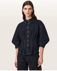 AllSaints - Nancy Fitted Denim Shirt - Lyst