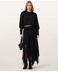 AllSaints - Vashtie Lace Maxi Skirt - Lyst