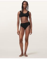 AllSaints - Mylah Mid Rise Bodycon Shorts - Lyst