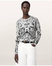 AllSaints - Anouk Slim Fit Merino Wool Cardigan - Lyst