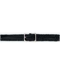 AllSaints - Charles Woven Leather Belt - Lyst
