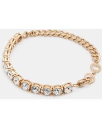 AllSaints - Delmy Crystal Curb Chain Bracelet - Lyst