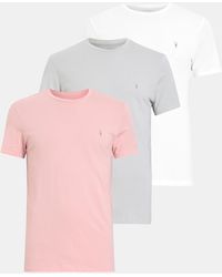 AllSaints - Tonic Crew Ramskull T-shirts 3 Pack, - Lyst