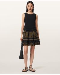 AllSaints - Katya Embroidered Mini Skirt - Lyst