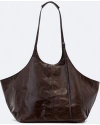 AllSaints - Siloh Oversized Leather Tote Bag - Lyst