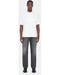AllSaints - Biggy Oversized Logo Print T-Shirt,, Optic - Lyst