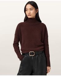 AllSaints - Ester Cashmere Roll Neck - Lyst