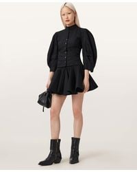 AllSaints - Tulip Ponte Mini Skirt - Lyst
