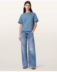 AllSaints - Tia Wide Leg Denim Jeans - Lyst