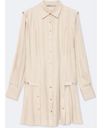 AllSaints - Artemis Silk-Blend Mini Shirt Dress - Lyst