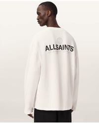 AllSaints - Emblem Oversized Long Sleeve T-Shirt - Lyst