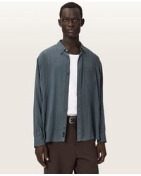AllSaints - Carlyle Long Sleeve Oversized Shirt - Lyst