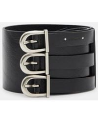 AllSaints - Briony Wide Leather Waist Belt - Lyst
