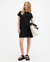 AllSaints - Anna Crew Neck Short Sleeve Mini Dress - Lyst