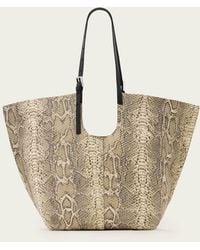 AllSaints - Ara Leather Snake Tote Bag - Lyst