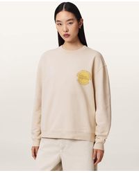 AllSaints - Sun City Etta Oversized Cotton Sweatshirt - Lyst