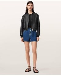 AllSaints - Tay Mid Rise Denim Shorts - Lyst