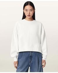 AllSaints - Esme Lila Oversized Long Sleeve Sweatshirt - Lyst