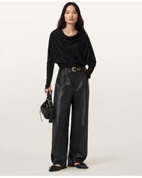 AllSaints - Ridley Cropped Wool Jumper - Lyst