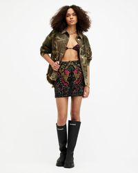 AllSaints - Jamilia Embellished Mini Skirt, - Lyst