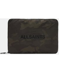AllSaints - Saff Camouflage Embossed Logo Laptop Case - Lyst