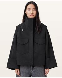 AllSaints - Leighton Cotton Utility Jacket - Lyst