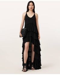 AllSaints - Cavarly Tiered Ruffle Maxi Dress - Lyst