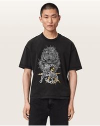 AllSaints - Iron Tiger Short Sleeve Graphic T-Shirt - Lyst