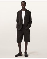 AllSaints - Marko Tailored Linen Blend Shorts - Lyst