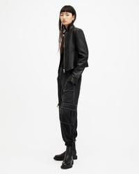AllSaints - Fran High Rise Tapered Cargo Trousers - Lyst