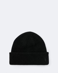 AllSaints - Signature Ramskull Embroidered Wool Beanie - Lyst