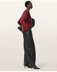 AllSaints - Lex Oversized Leopard Print Sweater - Lyst