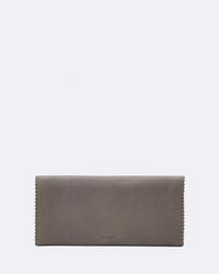 AllSaints - Siloh Pinked-Edge Leather Continental Wallet - Lyst