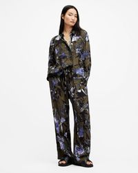 AllSaints - Tyler Straight Fit Printed Trousers, - Lyst