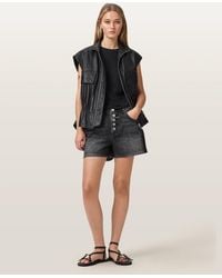 AllSaints - Tay Mid Rise Denim Shorts - Lyst