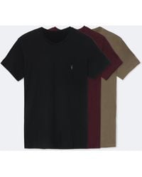 AllSaints - Tonic Cotton T-Shirt 3 Pack - Lyst