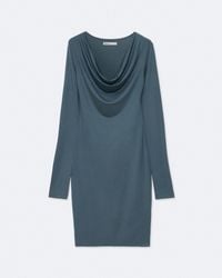 AllSaints - Lilla Cowl-Neck Bodycon Midi Dress - Lyst