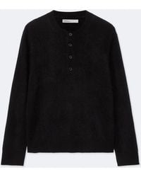 AllSaints - Wulf Merino Wool Henley Sweater - Lyst